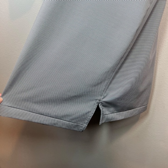 Peter Millar Men's Summer Comfort Polo Shirt Gray White Striped Stretch Golf XL - Picture 10 of 13